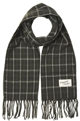 JACK & Jones Jacgrand Check vävd halsduk, Pirat svart, Einheitsgröße