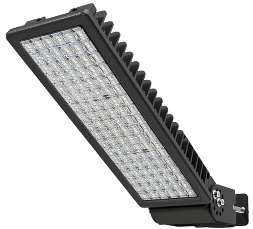 HOPEDAMAI 100W Straßenlaterne LED Strahler Außen, 14000LM Strassenlampe, 230V 6500K Strassenlaterne Mastleuchte Lampe, IP67 Wasserdicht Flutlicht mit Kabelverbinder für Garten, Parkplatzbeleuchtung