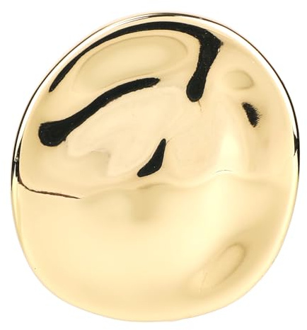 Géométrique Broche en Métal, Broche Vintage Rondes Irrégulières pour Femmes Hommes Élégante Épinglette Bijoux Robe de Soirée pour Mariage Fête D'Anniversaire (Or)