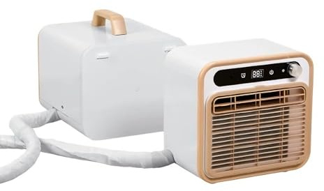 BNZCZY Quiet Split Portable Air Conditioner, 5000 BTU Smart Cooling Unit with Touch Control, 12H Timer, Multi-Scene Use for Bedroom/Office/RV(Size:with 2-meter connecting pipe)