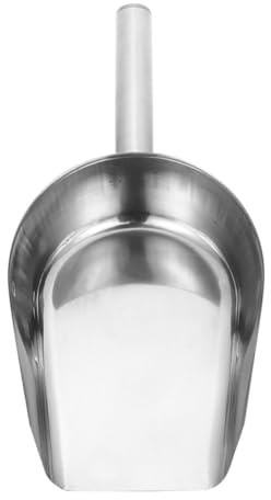 SUPVOX Paletta per Ghiaccio in Acciaio Inox 304 Multiuso Alimentare, Pala per Cubetti di Ghiaccio Impugnatura Ergonomica, Utensile Riutilizzabile per Cucina, Bar e Ristoranti