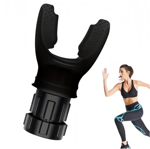 LVNEHAL Breathing Trainer, Portable Adjustable Resistance, Handheld Lung | Trainer, for Oral & Muscular Training, Improve Lung Capacity & Respiratory Health (Black)