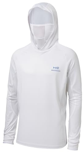 BASSDASH UPF 50+ UV-solskydd för män Långärmad Performance Fishing Hoodie Huvtröjor
