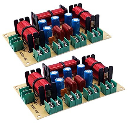 Yangyou Lot de 2 filtres croisés pour haut-parleurs 4 voies - Séparateur de fréquences - Pour home cinéma - Hifi - Circuit stéréo - Audio stéréo