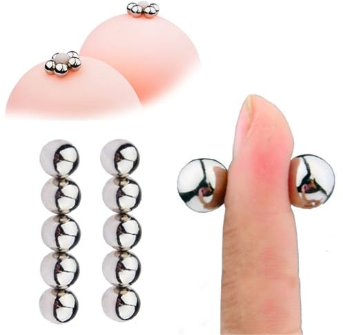 ZWBHSH 10 Stücke Magnetkugeln Nippelclips Nippelklemmen Brustwarzen Brustwarzen Stimulator Nipple Clamps Brust Nippel Klemmen Klitoris Klemmen Erotik Flirt Sexspielzeug Für Frauen Männer