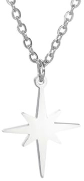 Gu Feng Collana con pendente stella polare per le donne in acciaio inossidabile minimalista girocollo collana gioielli di moda clavicola catena regalo