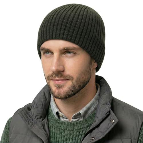 ZLYC Berretti a Maglia Invernali da Uomo, alla Moda, Caldi, Slouch Beanie, Taglia Unica