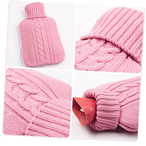 GOOHOCHY Chauffe-lit bouillotte en caoutchouc compresse chaude bouillote bouteille d'eau chaude housse de bouillotte femme étui pour Avec couverture poche à eau e