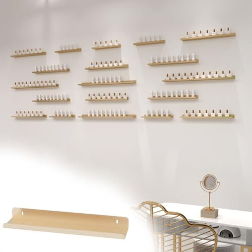 Soporte para Esmalte de UñAs Estantes para Esmaltes de Uñas para la Pared, Soporte Organizador para Esmaltes de Uñas de Pared, Pequeños Estantes para Guardar Pintalabios y Perfumes, Fácil de Colocar (