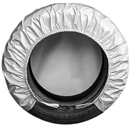 NUZAMAS Copertura per pneumatici argentata 27-29 pollici, protezione solare impermeabile UV adatto per rimorchi RV SUV camion pneumatici