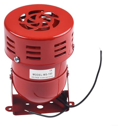 Sirena di allarme del motore con cancellazione del rumore, rosso, MS 190,110 Db, AC220V, cicalino ad alta potenza (AC220 V)