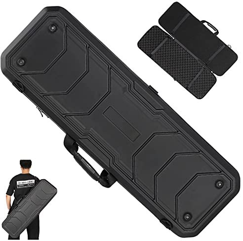 HUTRADE Waffenkoffer Langwaffen, Gewehrkoffer Lang Hardcase Koffer Wasserdicht Pistole Oder Luftgewehr Pistole Oder Luftgewehr Rifle Case Für Airsoft Gewehr Waffe Jagd