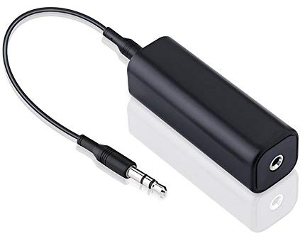 3.5mm Ground Loop Noise Isolator Cable Clear Sound Filter No External Power Supply Car Accessories