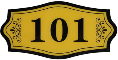 Customized House Numbers Plaques Sign Acrylic Plaque Personalized Home Address Modern Horizontal Door Number Stick on Room Numbers Plate for Outside Mailbox Office Hotel Classroom (Style 4)