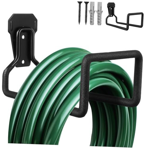 Ganchos resistentes para colgar en el garaje para almacenamiento de mangueras, ganchos resistentes montados en la pared para organización de garaje, fácil instalación, diseño versátil para jardines y