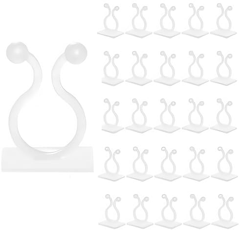 Ezranova 25 clips para plantas, plantas trepadoras, soporte para plantas, clips autoadhesivos, para plantas, rejilla, ayuda para escalar, plantas interiores, pared para horticultura y verduras