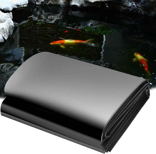 Rivestimento per laghetto in polietilene ad alta densità, spessore 0,13 mm, preformato, per laghetti, pesci, resistente, membrana impermeabile per caratteristiche dell'acqua del cortile (3 pezzi)