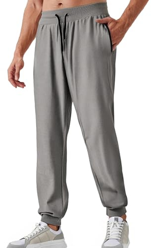 Neteson Pantaloni Sportivi Uomo Tuta Pantaloni da Jogging Palestra Lunghi con Tasche Zip Elastico in Vita