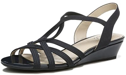 LifeStride Womens Yaya Shoes Navy Fabric 9.5 W