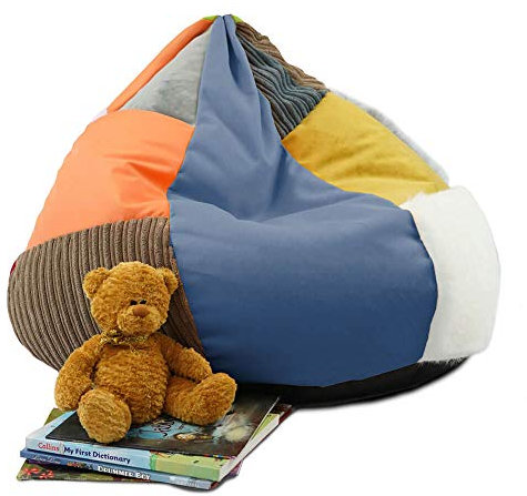 rucomfy Beanbags Kids Indoor Sensory Bean Bags. Comfortable Living room Furniture. Mixture of Random Colours & Quality Fabrics (Beanbag)
