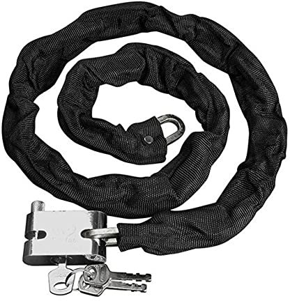 Motorrad Kettenschloss, Fahrrad-Diebstahlschutzkette, Fahrradschloss, Motorradschloss, externes Diebstahlschutzschloss für Roller, Tor, Scooter, Kinderwagen, Zaun - 130 cm Länge.