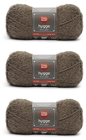 Red Heart Yarn, Acrylic, Latte, 3 Pack (8 Ounce) | #5 Bulky Weight 70% Acrylic 30% Nylon Soft, Drapey Yarn for Blankets, Sweaters, Scarves, and Home Decor, 212 yards, 227g/8oz
