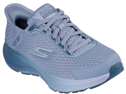 Skechers Damen Go Run Consistent 2.0 Cameroon Sneaker, Slate Textile/Blue Trim, 38.5 EU