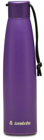 Invicta Borraccia, Viola, Borraccia Termica in Acciaio Inox Interno Esterno, Mantenimento Temperatura fino a 24h, Borraccia Scuola Bambini - Bottle Termica