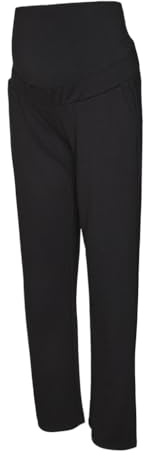 MAMA.LICIOUS Mllif Straight Jrs byxa Noos byxor, svart, M, Svart, M