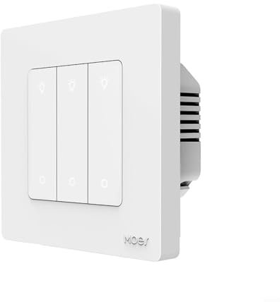 Allthingstore For Zigbee Light Dimmer Switch 1-3 Gang Smart APP Control Voice Assistant Compatible Multi Control Association(white 3 Gang)