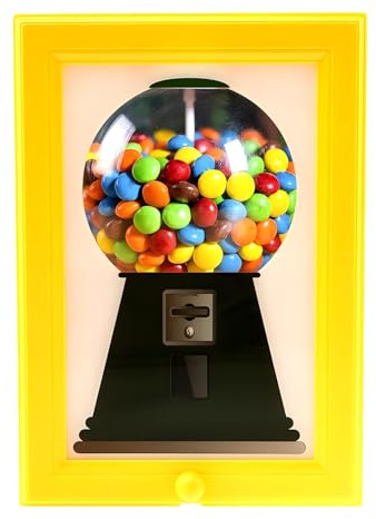 Uoxmiy Candy Dispenser Picture Frame for Kids Wall Mounted Picture Frame Sweet Dispenser Gumball Machine Hanging Candy Home Decor for Candied Nuts Dog Cat Treats Suitable for Birthday Holiday Gifts