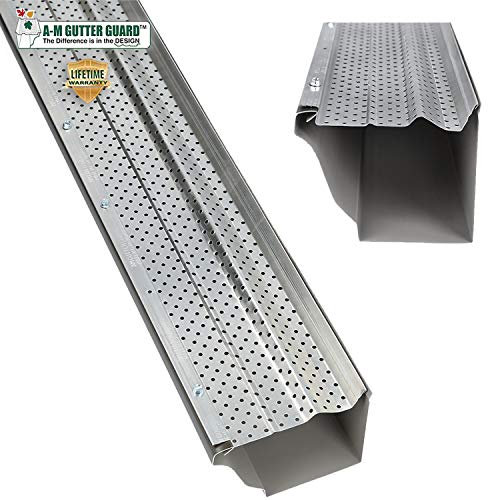 A-M Gutter Guard 6 x 200 Ft Mill Finish Aluminum, Leaf & Debris Protection