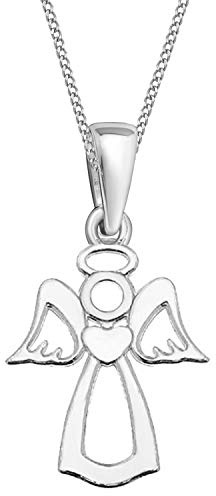 Goldene Hufeisen Pendentif ange gardien avec chaîne en argent 925 véritable pour enfant, femme et fille (40), Argent sterling, Pas de gemme