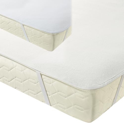 Erwin Müller Matratzenauflage Freiberg Sommer/Winter wasserdicht/kochfest Frottee/Molton weiss Größe 90x200 cm