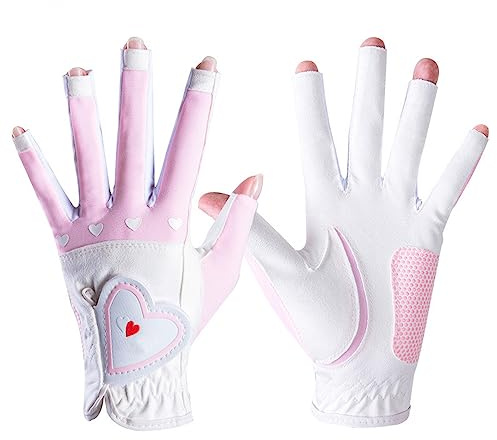 ThreeH guanti senza dita guanti da golf traspirante antiscivolo cinturino da polso regolabile per gli sport all'aperto signore ragazze estate pratica