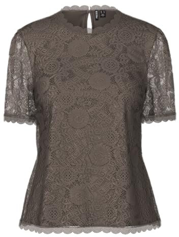 PIECES Pcolline Ss Lace Top Noos