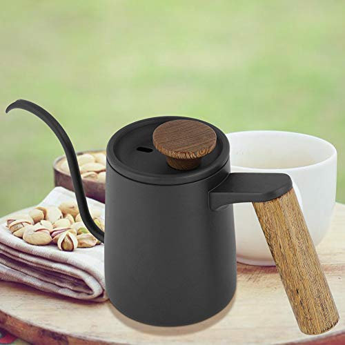 Akozon Caffettiera pour over Acciaio Inossidabile, Macchina per caffè da 350 Ml con Filtro Fine e Flusso d'acqua Preciso per Delizioso caffè Americano (BLACK)