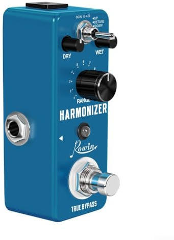 Per Rowin LEF-3807 Pedale Armonizzatore per Chitarra Digitale, Effetto Pitch Shifter, Per True Bypass Up Down Detune Modalità, Voce Armonica Ricca