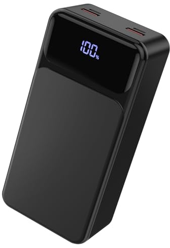 50000mAh Powerbank 22.5W Schnellladung Tragbare Power Bank USB-C mit 4 Ausgängen & 2 Eingängen LED-Display Große Kapazität Externe Akkupack für iPhone, Samsung, iPad etc.
