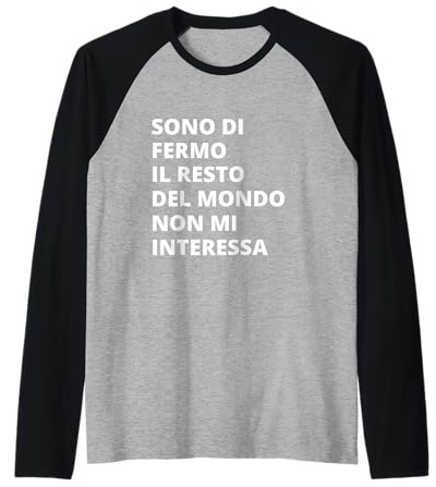 Fermo Città Simpatica Uomo Donna Bambino Souvenir Maglia con Maniche Raglan