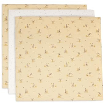 Jollein Paños de muselina para bebé – Kangaroots – 70 x 70 cm – Paquete de 3 – 100 % algodón – Paños para eructar – Certificado OEKO-TEX