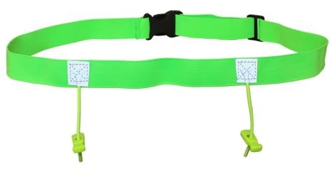 QLECXZI Cinturón de para Carrera con Soporte para dorsales de Running Seguro Destacado No Necesita alfileres Adecuado para Cinturones de dorsales de Ciclismo, Verde, 25 x 920 mm