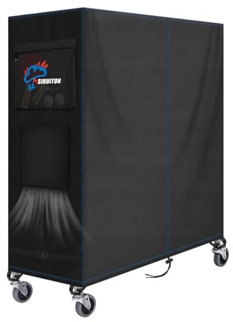 SIRUITON 165 x 70 x 185 cm Housses de Table Ping Pong 500D Polyester Oxford Couverture de Protection Tennis Table, Imperméable Housse pour Table de Ping Pong Extérieure