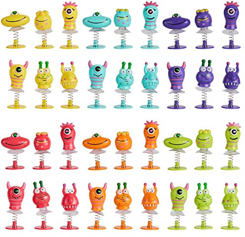 THE TWIDDLERS 36 Springende Monster Springspielzeuge für Jungen & Mädchen - Hüpfmonster Gastgeschenke, Mitbringsel, Mitgebsel, Give Aways Kindergeburtstag, Alien Kleine Geschenke für Kinder