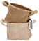 Sea Team 2 Pack Jute Cotton Storage Basket Foldable Storage Basket with Handle Decorative for Home Toiletries Toys Jewelry (Beige, 14 x 17 x 16 cm)