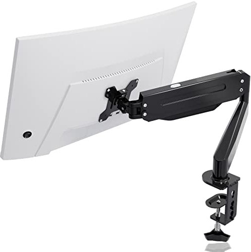suptek Monitor Halterung Höhenverstellbarer Gasfeder-Monitorarm für 17-32 Zoll Bildschirme, VESA 75/100 mm, bis zu 10 kg, Ergonomischer Bildschirmhalterung 1 Monitor Einarm-Desktop- Monitorhalterung