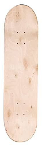 Holdfiturn 8 Inch Blank Double Concave Skateboards 8-Layer Natural Skate Deck Board for DIY Art Deck Wood Maple