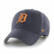 '47 MLB Detroit Tigers MVP Unisex-Baseballkappe, Verstellbar, Hochwertiges Design und Verarbeitung, Orange Logo, Navy Blue