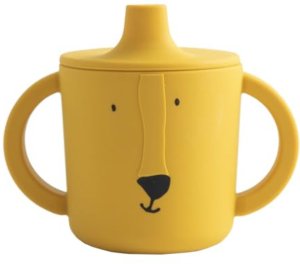 Trixie - Mr Lion Sippy Cup - 4m+ - 100% Food Grade Silicone - Yellow