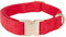 YUDOTE Ultraweiches Hundehalsband natürliche Baumwolle Cord für Kleine Hunde mit empfindlicher Haut,Rot